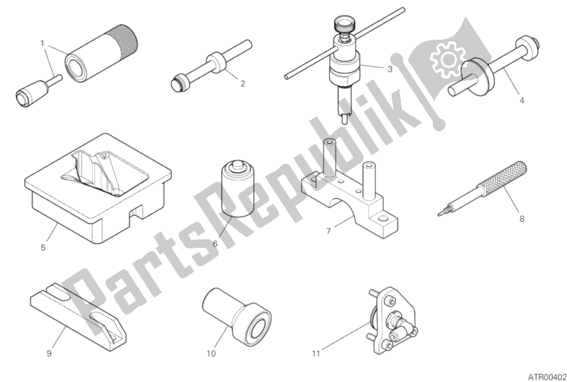 Todas las partes para 01c - Herramientas De Servicio De Taller (motor) de Ducati Streetfighter V4 S USA 1103 2020
